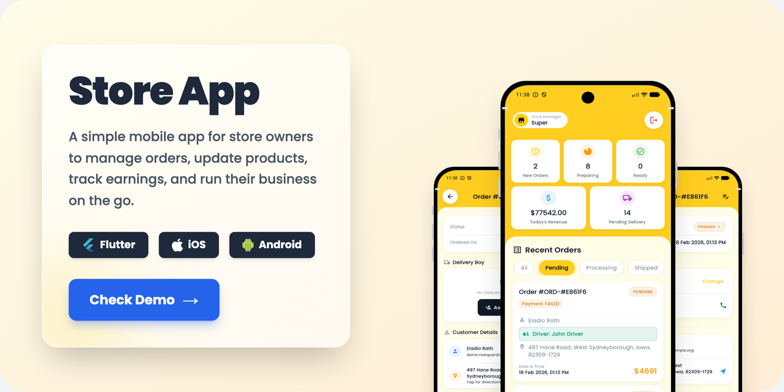 CartiGo – On-Demand Delivery & eCommerce Flutter App | Customer, Store & Rider Apps + Laravel