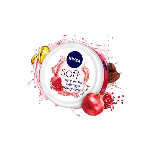 Nivea Soft Light Moisturizer Peppy Pomegranate For Face, Hand & Body