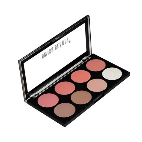 Swiss Beauty Highly Pigmented 8 -in-1 Ultra Blush Palette With Matte & Shimmer - 01