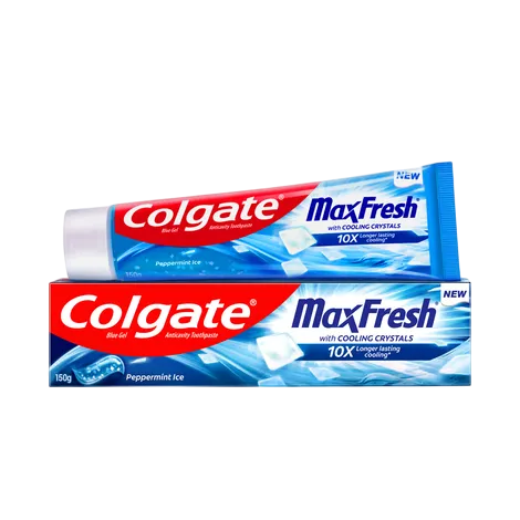 Colgate MaxFresh Toothpaste Blue Gel Paste with Menthol | Peppermint Ice | Super Fresh Breath
