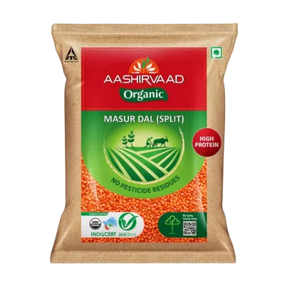 Aashirvaad Organic Unpolished Masur Dal
