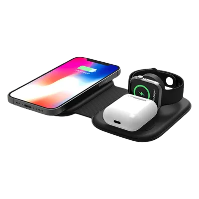 Croma 15W 3-in-1 Wireless Charger for iPhone 14, 14 Pro, 15, 15 Pro, iWatch 4, 5, 6, 7, 8