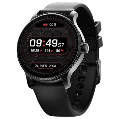 boAt Lunar Discovery Smartwatch with Bluetooth Calling (35mm HD Display, IP67 Water Resistant, Active Black Strap)