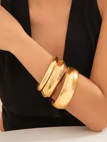 Set Of 3 Gold-Plated Bracelet