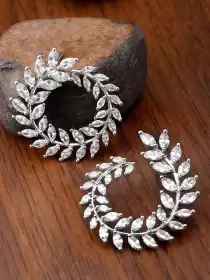 Silver-Plated Hoop Earrings