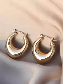 Gold-Plated Hoop Earrings