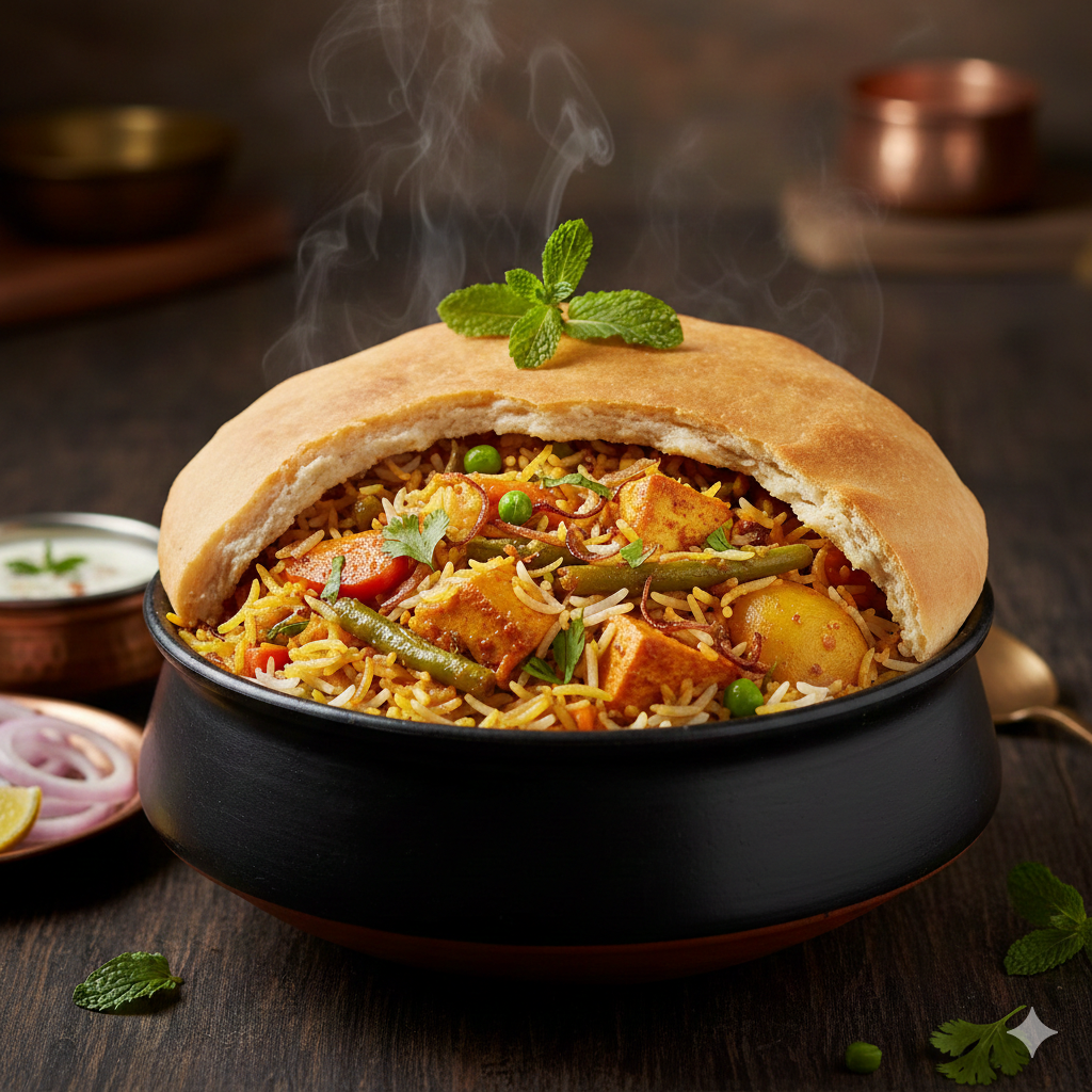 Veg. dum biryani