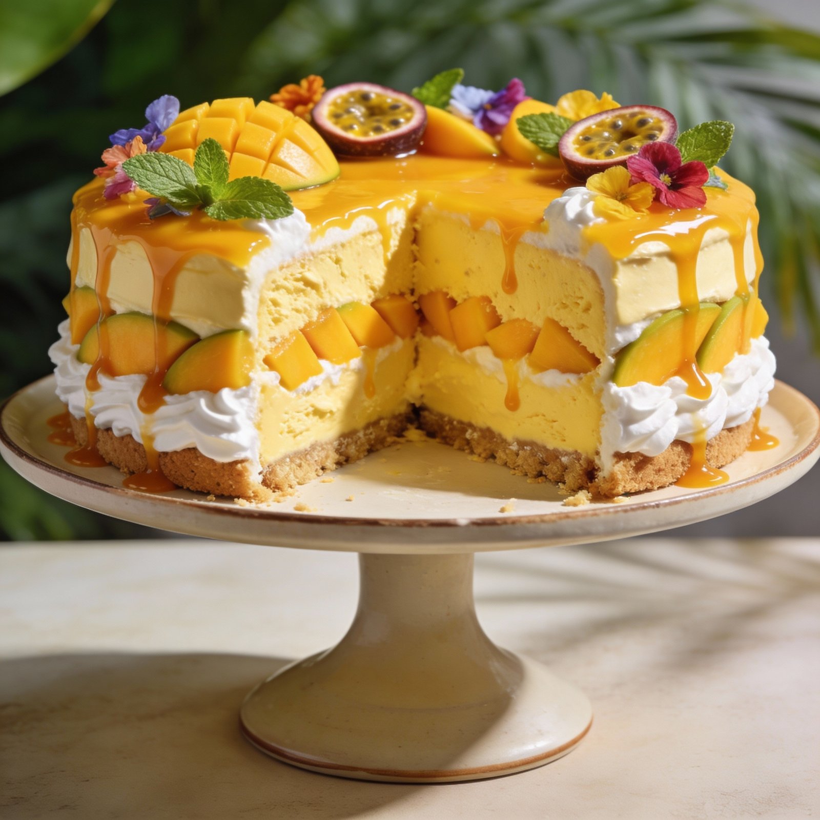 Mango Ice Cream Cake