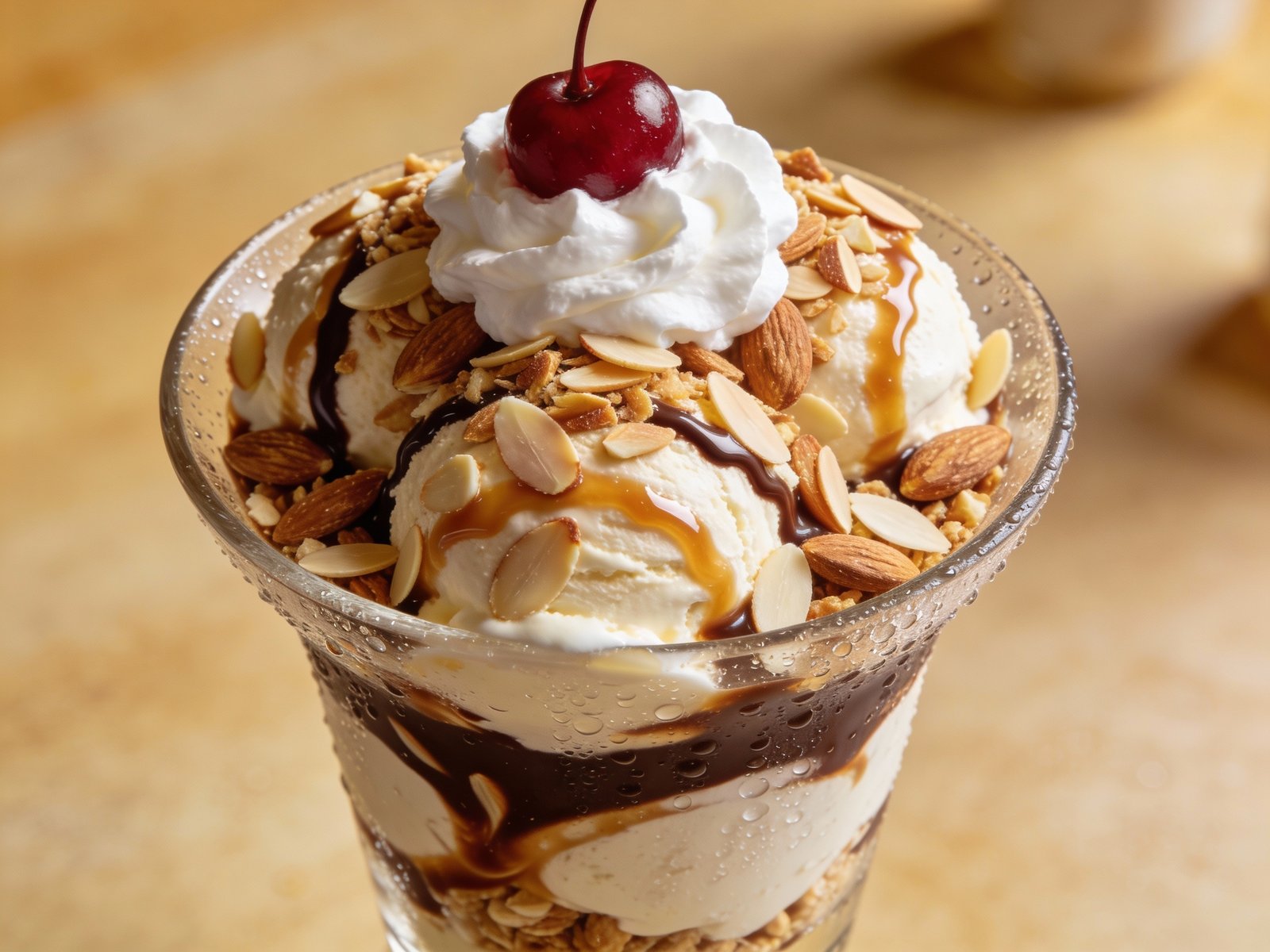 Almond Delight Sundae.