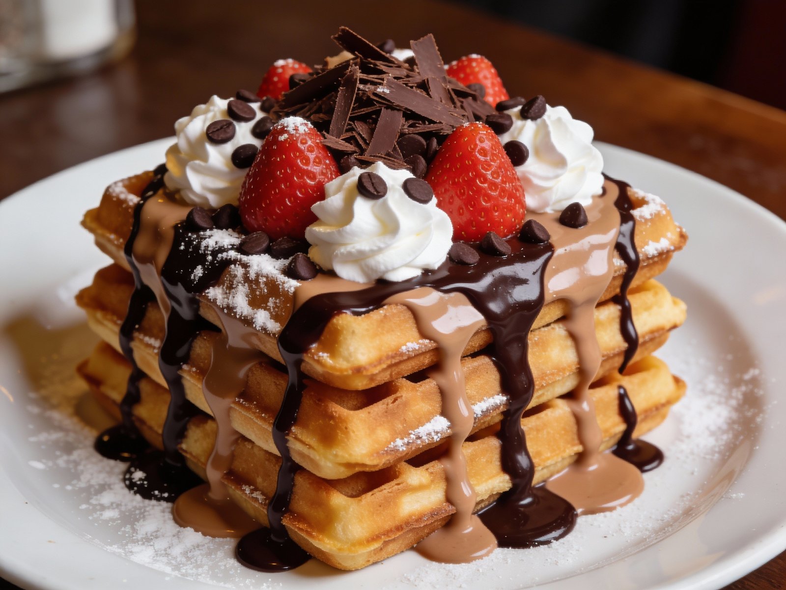 Chocolate Lover's Signature Waffle.
