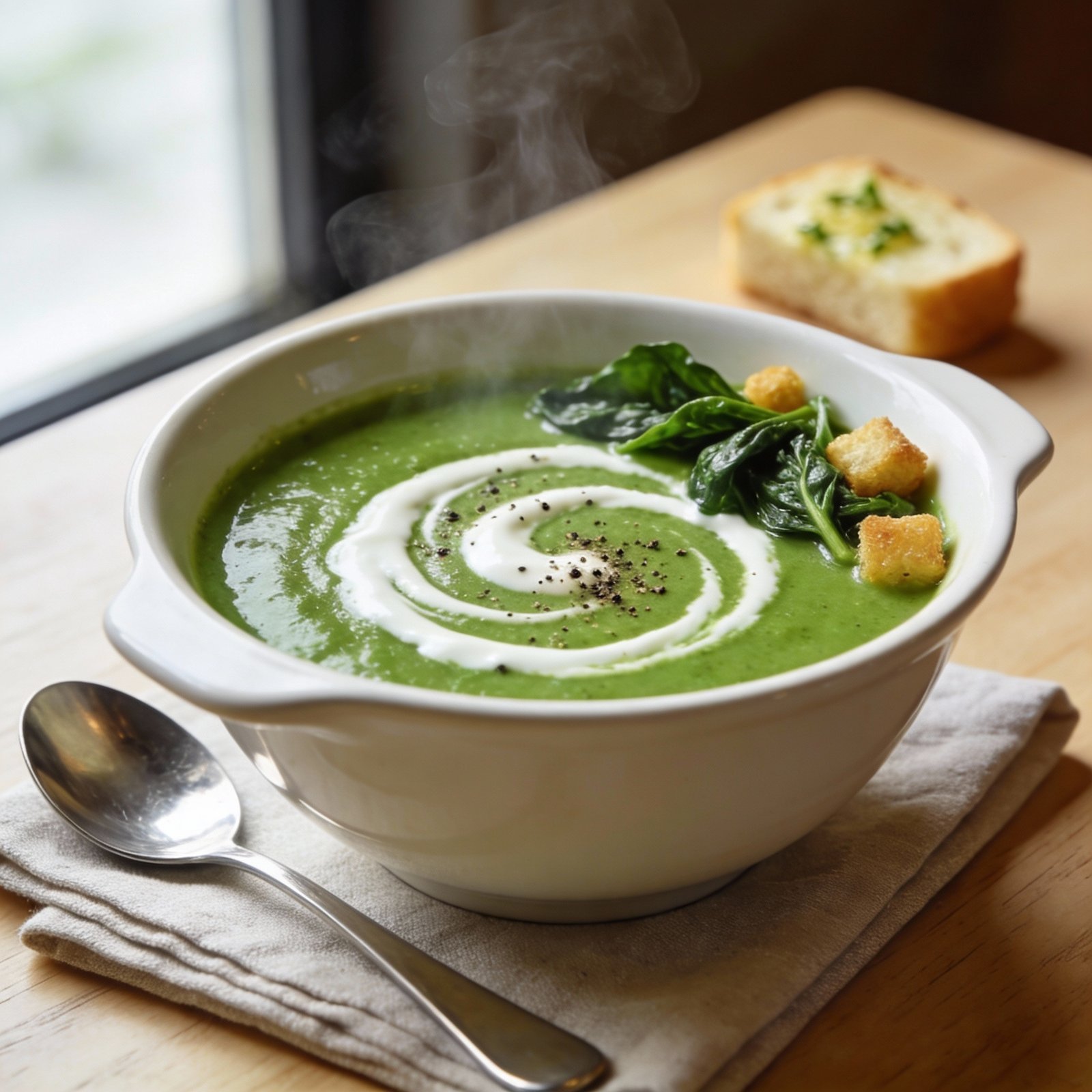 Cream of spinich soup