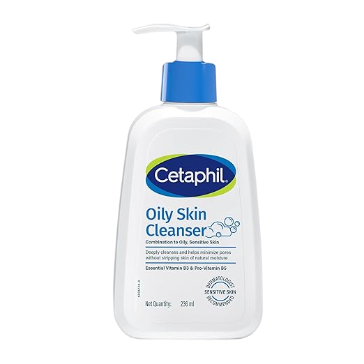 Cetaphil Oily Skin Cleanser, Daily Face Wash For Oily, Acne Prone Skin, Gentle Foaming, 236ML