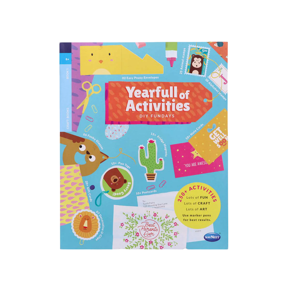 Navneet Yearfull of Activities Book for Kids- 3D Paper Models for kids- Fun DIY Craft for young artists- Mess Free activities- 250+ Activities