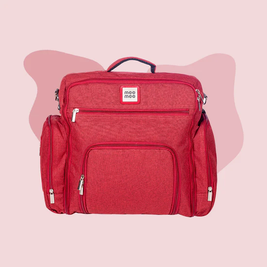 Mee Mee Multipurpose Diaper Backpack | Multifunctional Mommy Daddy Bag with 12 Pockets & Special Bottle Warmer Pocket
